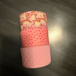 Pink Decorative Washi Tape Set - Gold Accent Tiger Print